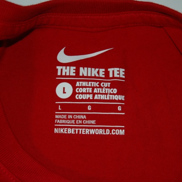 Nike mens t shirt size large short sleeve red nwt - Picture 3 of 3